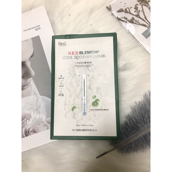 Mặt nạ rau má Dr.G dưỡng ẩm làm dịu da và trắng da RED BLEMISH COOL SOOTHING MASK 30g