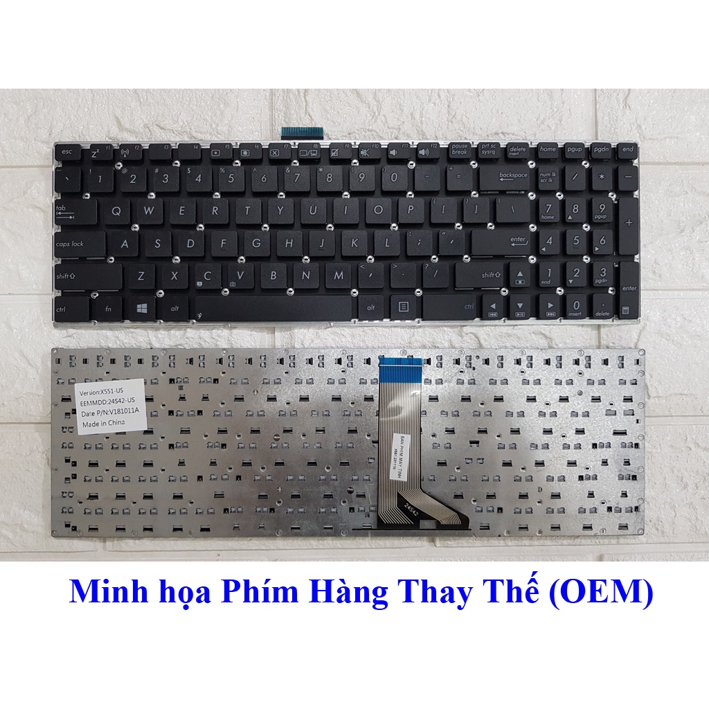 Keyboard/ Bàn Phím Laptop Asus F555 X555 K555 TP550 Hàng Phổ Thông/ Hàng Zin