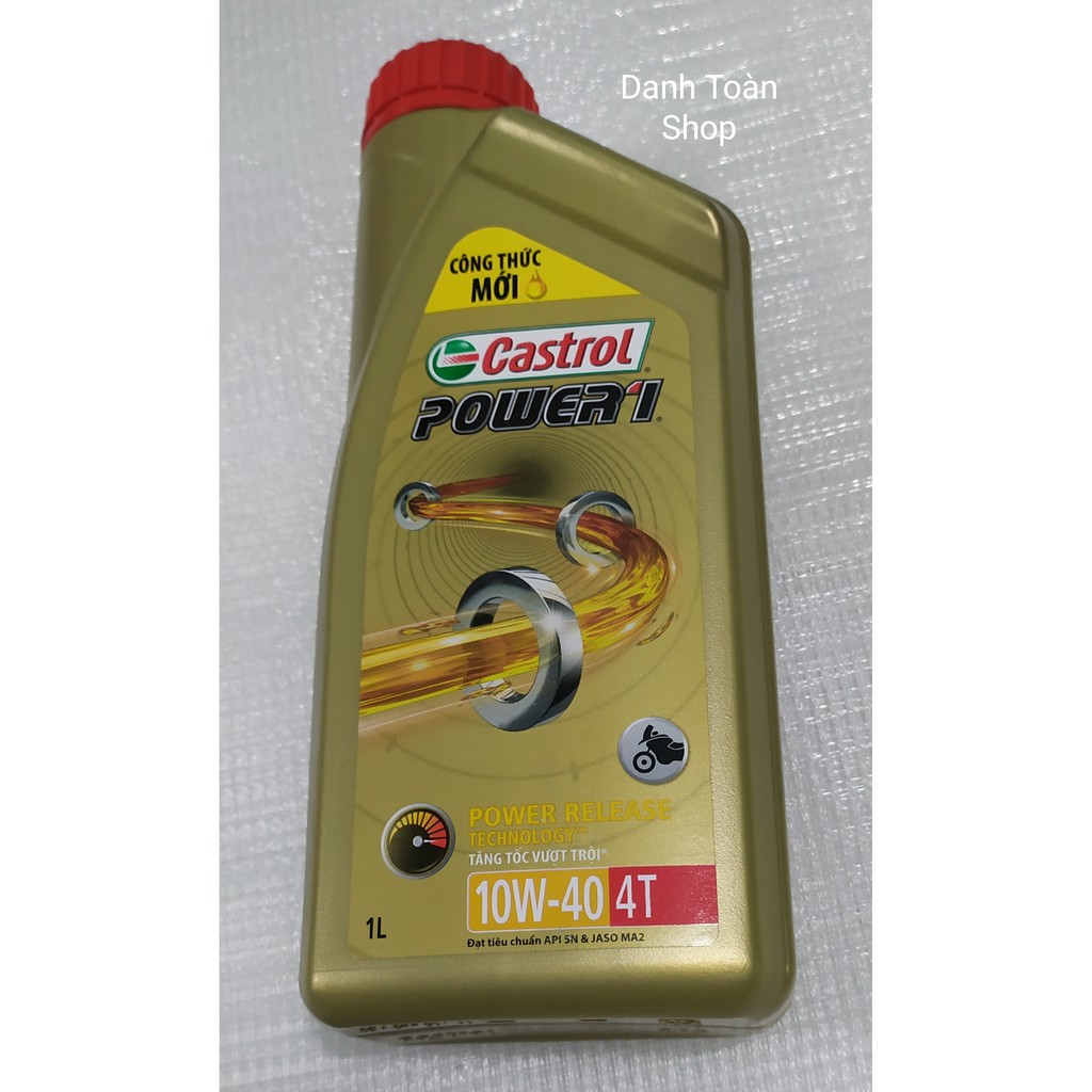 Nhớt CASTROL POWER 1 10W-40 4T (1Lít) cho xe máy