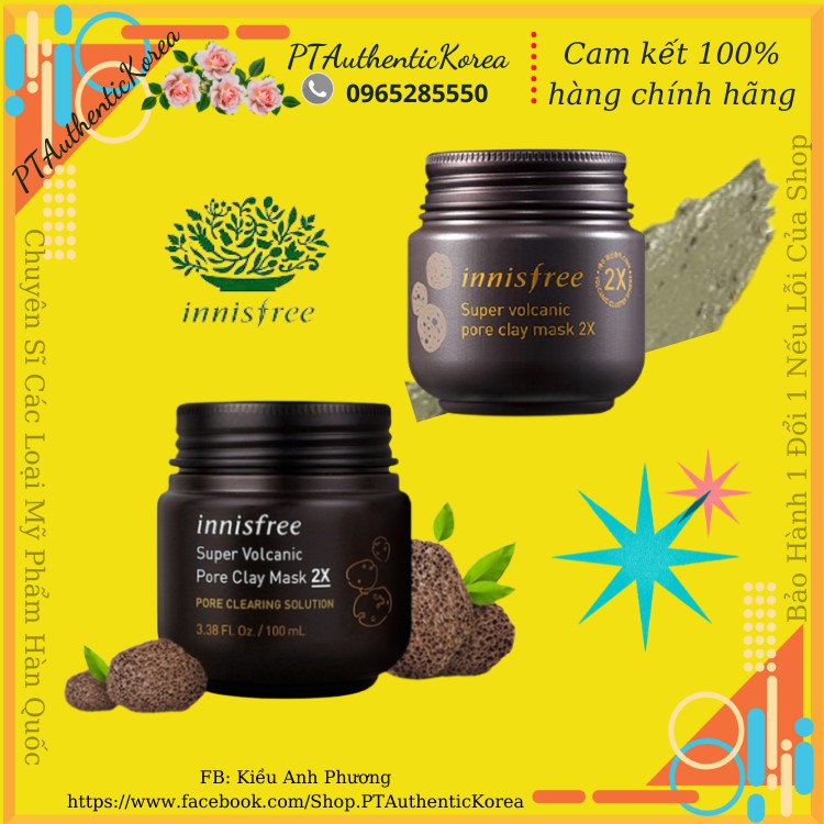 Mặt Nạ Đất Sét Super Volcanic Pore Clay Mask 2X Innisfree