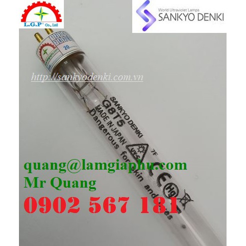 Bóng đèn diệt khuẩn UV Sankyo Denki G8T5 - 8W, 29cm