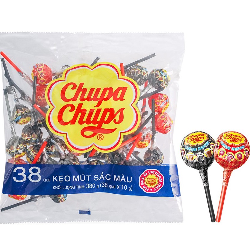 Bịch 48 que Kẹo mút Chupa Chups sắc màu Cola thơm ngon