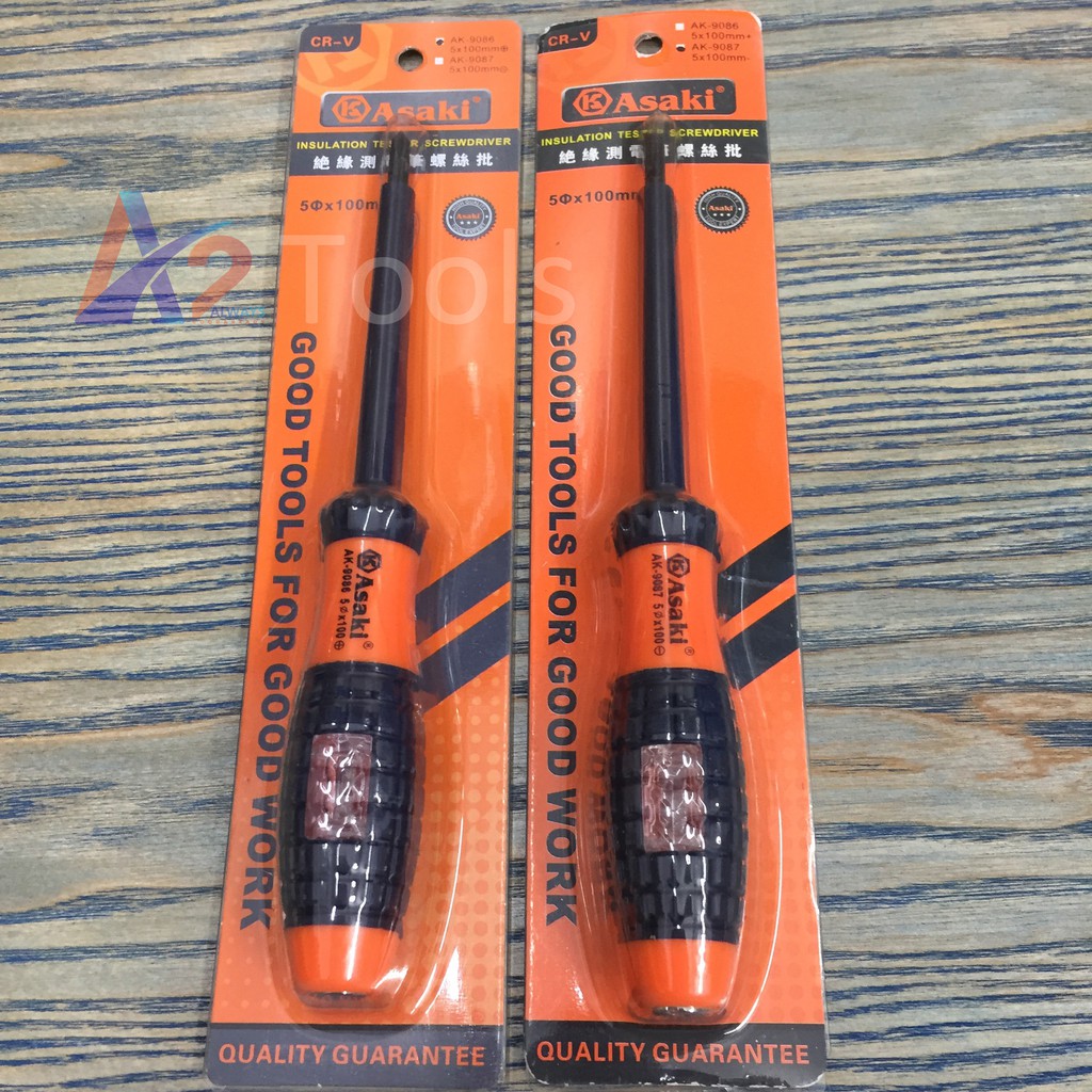 Combo Vít bake + dẹp cách điện và thử điện Asaki 5X100mm