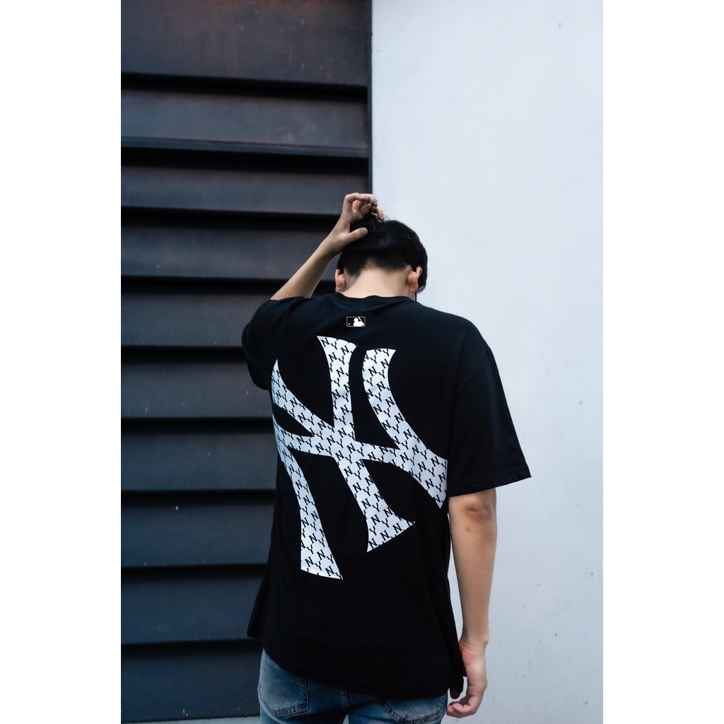 Áo Thun Tay Lỡ Form Rộng MLB Big Logo Monogram, Áo Phông Form Rộng Nam Nữ Unisex Cotton Basic Cổ Tròn , DWA.Unisex