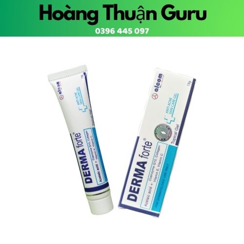 Gel Derma forte mẫu cũ và mới có vitamin c , collagen giúp giảm mụn , mờ thâm dưỡng da 1 tuýp 15g