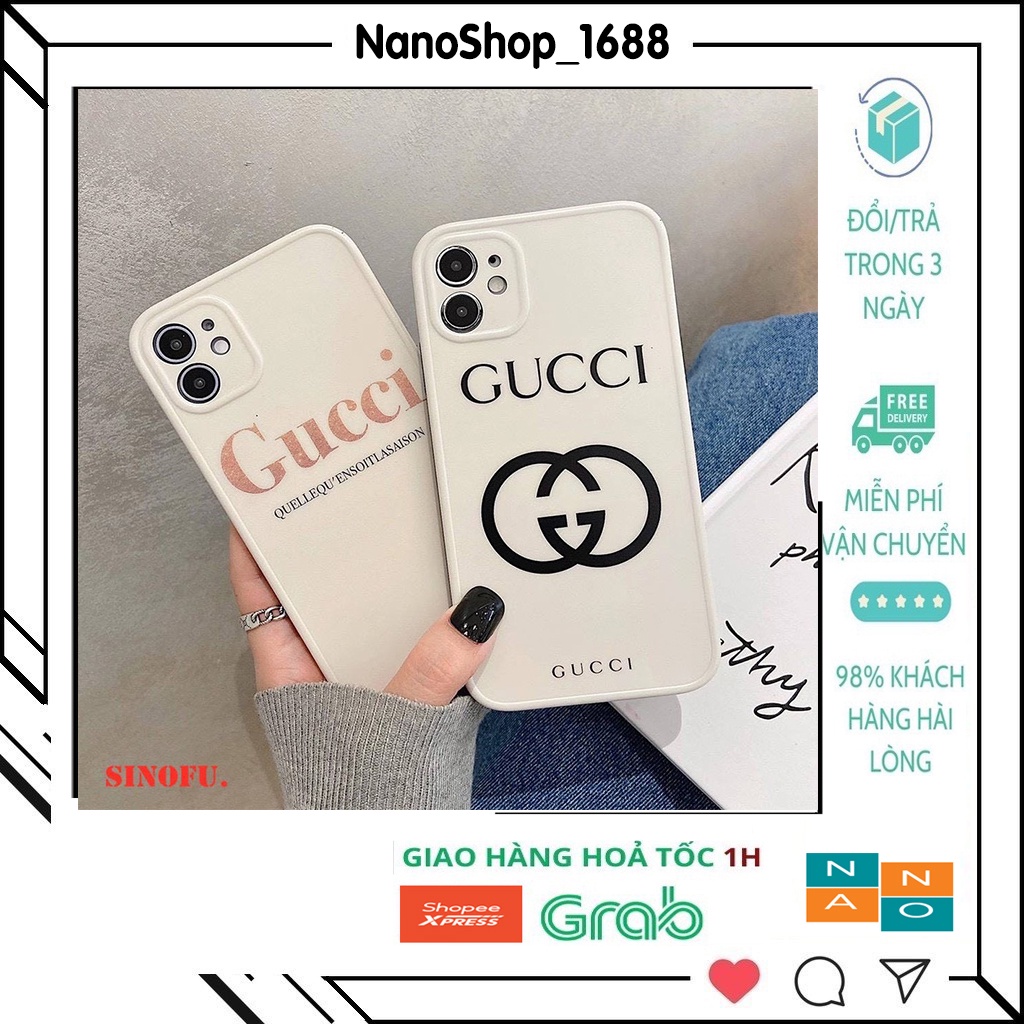 Ốp Lưng Iphone Dẻo Viền Vuông In Hình Gucci, Bảo Vệ Camera IP 7Plus,8Plus,x,xs,xsmax,11,11promax,12,12promax,13,13promax