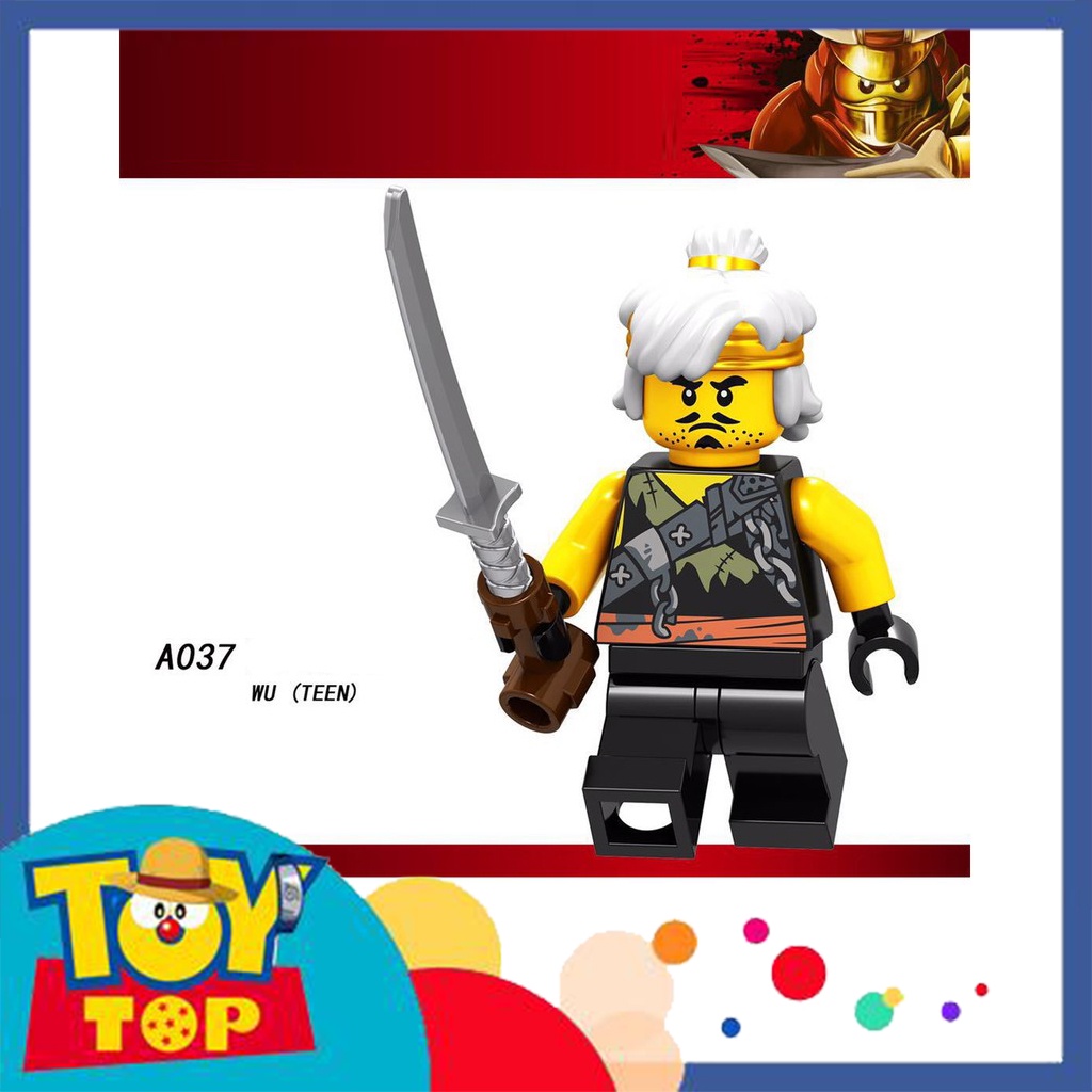 [Một con] Đồ chơi ghép Ninja : Minifigure Ninjago các nhân vật Master Golden dragon săn rồng hunter A033 - A040