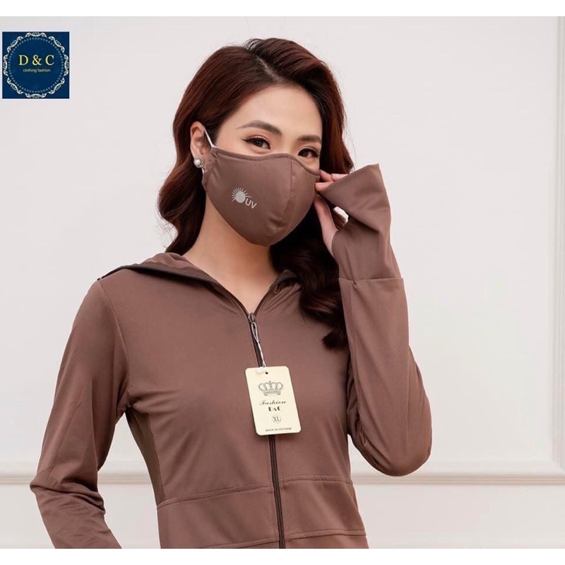Áo khoác chống nắng 2 lớp NANGFASHION toàn thân, đai eo tôn dáng