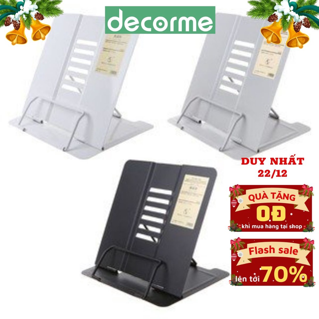 Decorme Giá Đỡ Đọc Sách Và Tài Liệu Chống Cận Thị - Kệ sách để bàn đa năng bằng kim loại có thể điều chỉnh