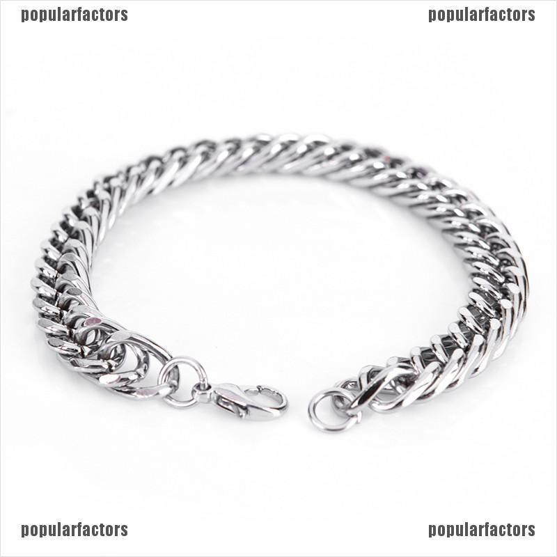 Vòng Đeo Tay Dạng Xích Bằng Thép Không Gỉ