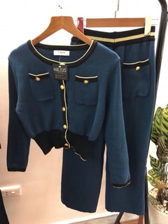 Set quần áo len Xanh Navy