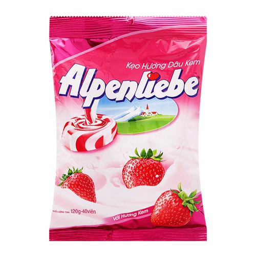 Kẹo cứng Alpenliebe hương dâu ngọt ngào(gói 120g)