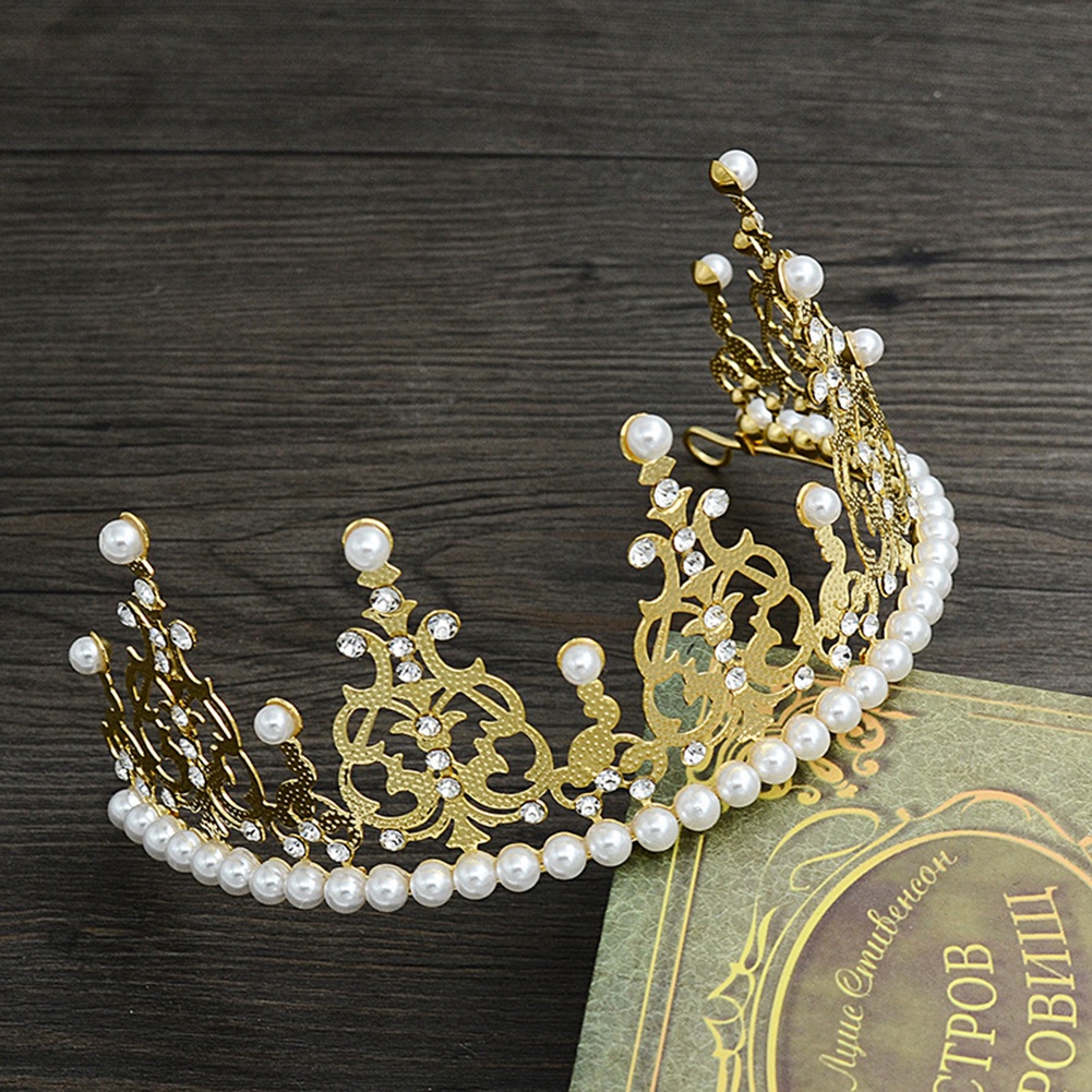 Vương Miện Cài Tóc Đính Đá Lấp Lánh 16cm