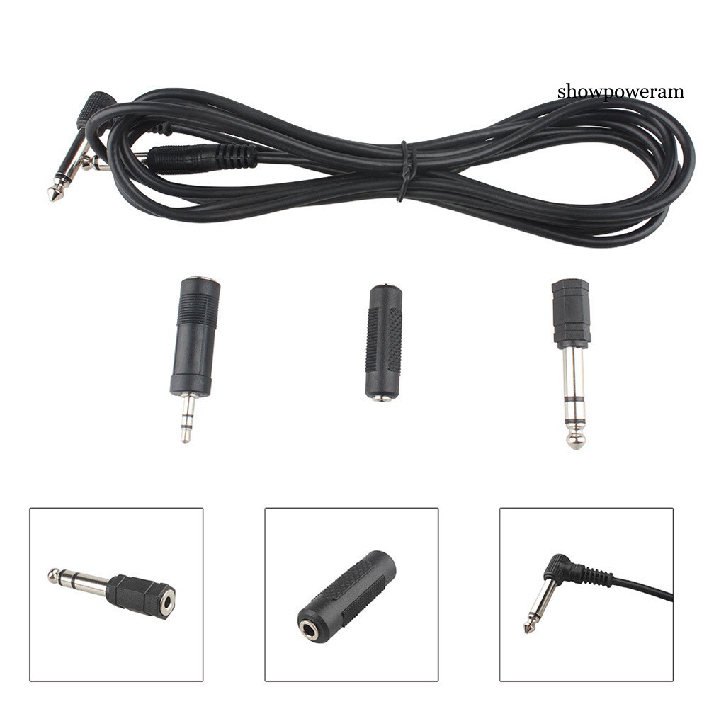 Dây Cáp Âm Thanh 3m 6.35mm Cho Đàn Guitar Với 3 Đầu Nối