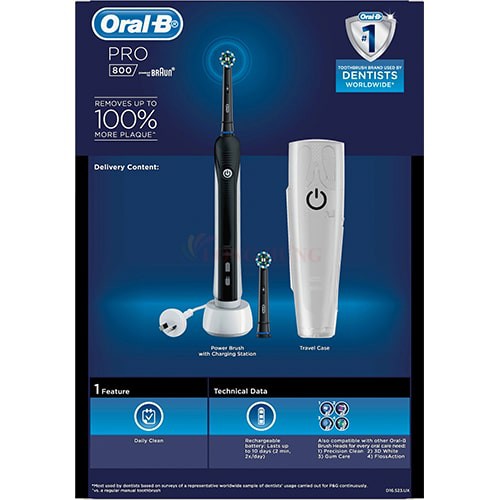 Bàn chải điện Oral-B Pro 800 Crossaction - Hàng nhập khẩu