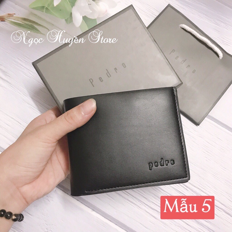 Ví Da Nam Pedro Cao Cấp 𝐋𝐎𝐀̣𝐈 𝟏 Ví Nam - Bóp Da Dáng Ngang Trẻ Trung, Lịch Sự Tặng Hộp Túi Giấy Hãng Làm Quà Tặng MS05