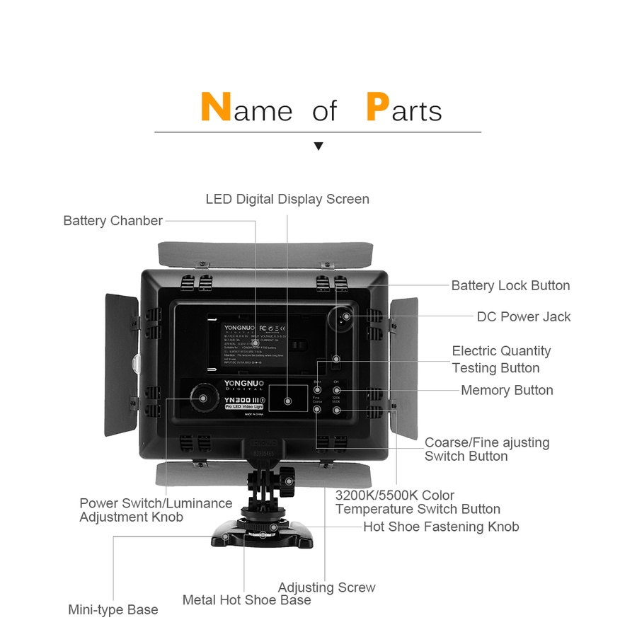 Đèn led Yongnuo YN-300 III Pro LED Video