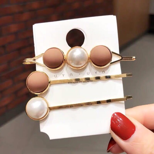 Vỉ 3 kẹp tóc lì mix xinh