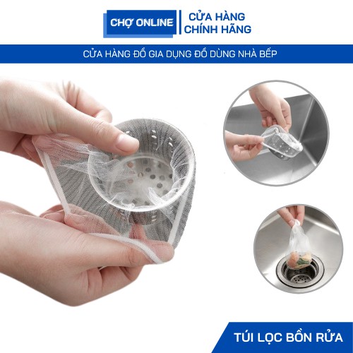 Túi lọc rác bồn rửa bát (100 cái) Túi đựng rác gắn chậu