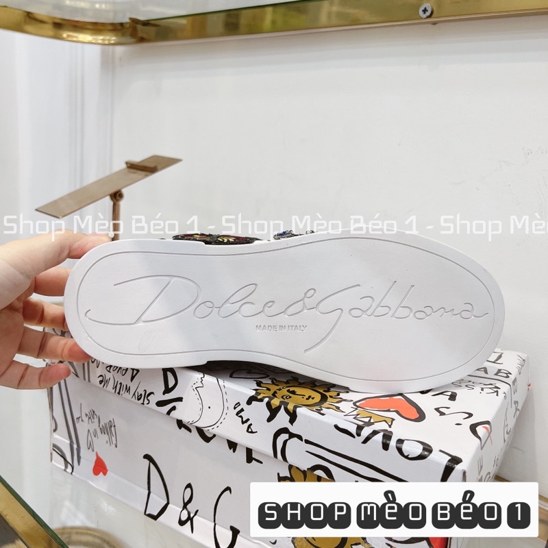 Giày thể thao DG dolce trắng hoạ tiết fullbox