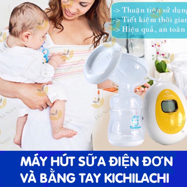 Máy hút sữa điện đơn Kichilachi Nhật Bản - Tặng kèm 20 túi trữ sữa mẹ 250ml