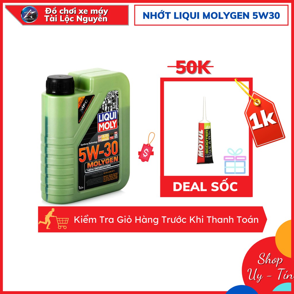 [DEAL SỐC ] NHỚT LIQUYMOLY MOLYGEN 5W30 1 LÍT NHỚT CAO CẤP CHO TAY GA