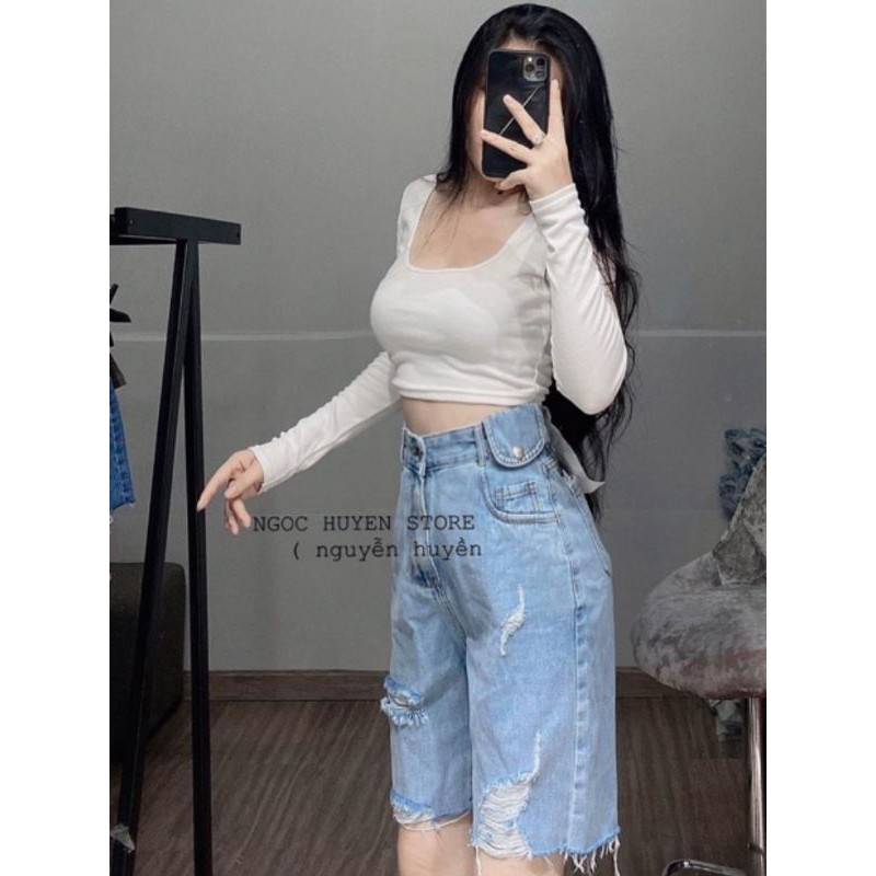 QUẦN NGỐ NỮ JEANS ❤️ (MUA 2 GIẢM 9K) ❤️ QUẦN JEAN NGỐ ĐÙI RÁCH, TÚI NẮP ,KIỂU