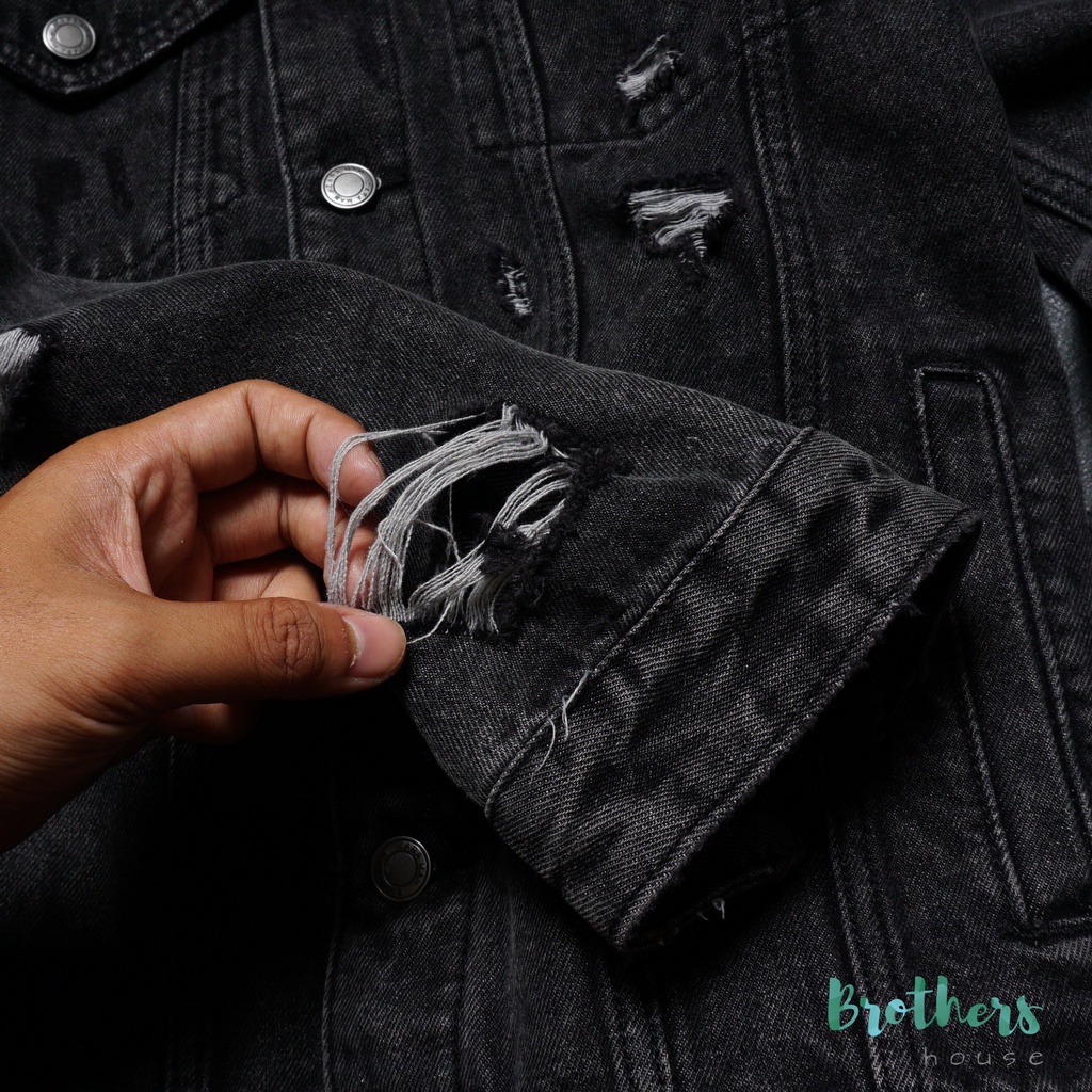 |Xịn| Áo khoác denim/jean nam rách Zara, mặc cực thích, vải đẹp lắm nha