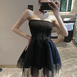 Đầm Ống Xòe Kèm Chocker Gợi Cảm
