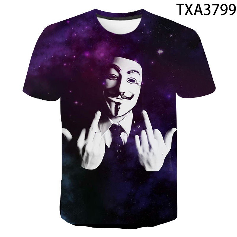 Áo Thun Tay Ngắn In Hình Hacker 3D Thời Trang Mùa Hè Năm 2021