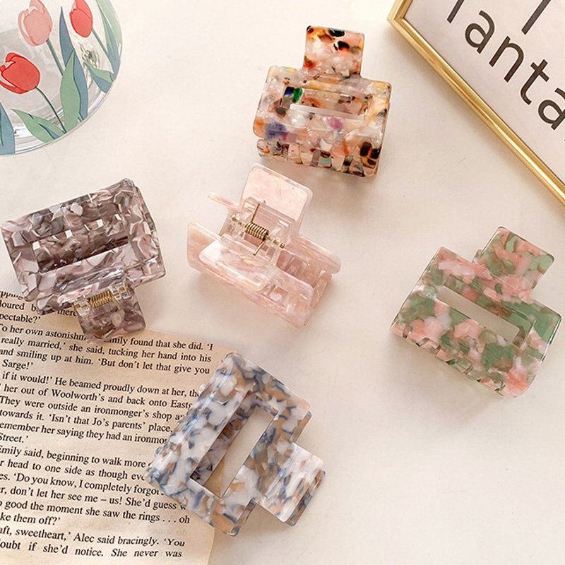 Kẹp tóc họa tiết vân đá độc đáo thanh lịch cho nữ