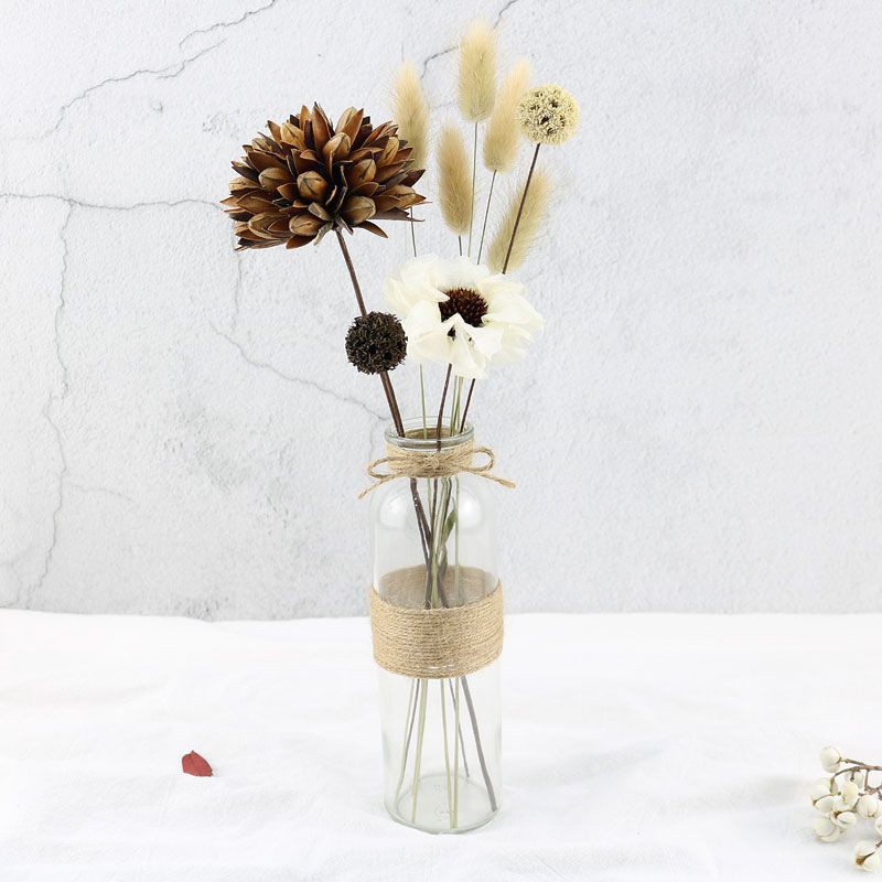 FREE SHIP🌸Lọ thủy tinh trang trí dây thừng🌸 Bình thuỷ tinh cắm hoa phong cách Bắc Âu vintage