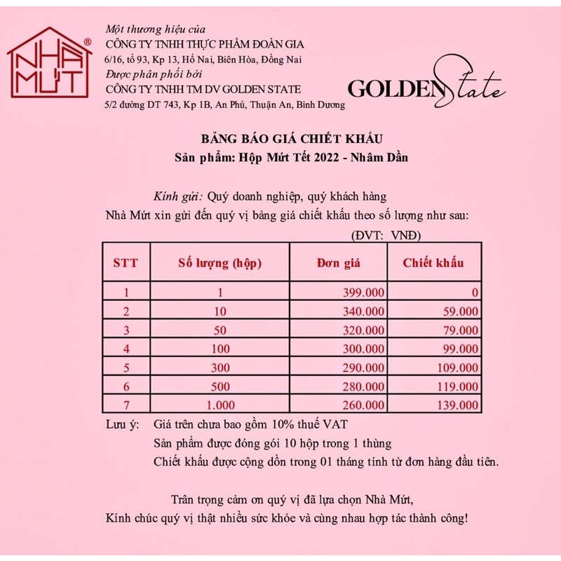 Hộp quà tết, mứt tết cao cấpTHƯƠNG HIỆU NHÀ MỨT 2021, mã AL_TET_MUT Công Ty | BigBuy360 - bigbuy360.vn