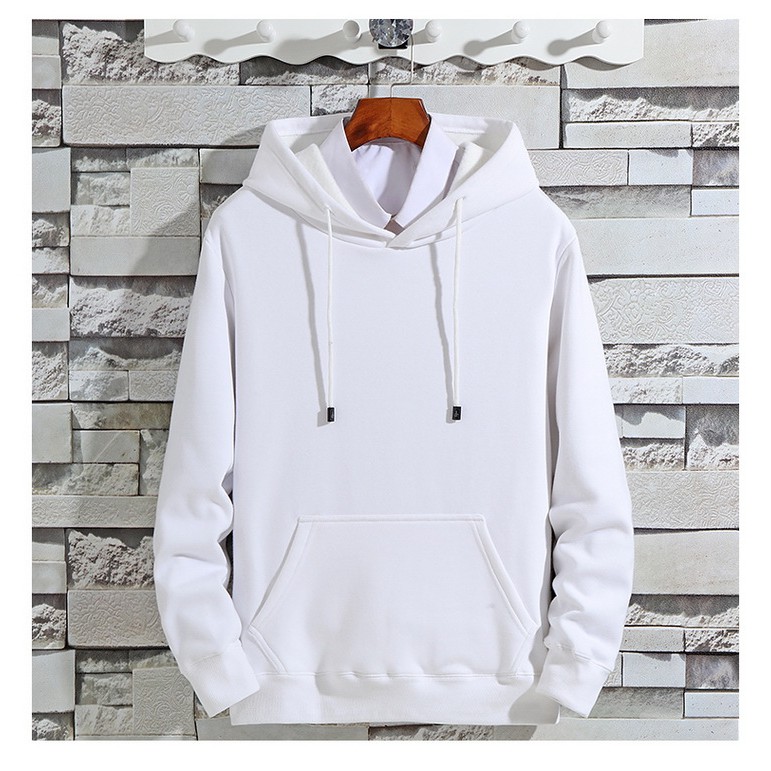 Áo Khoác Hoodie Nữ Nam Uniex Dáng Áo Oversize  Hoodie Trắng Trơn