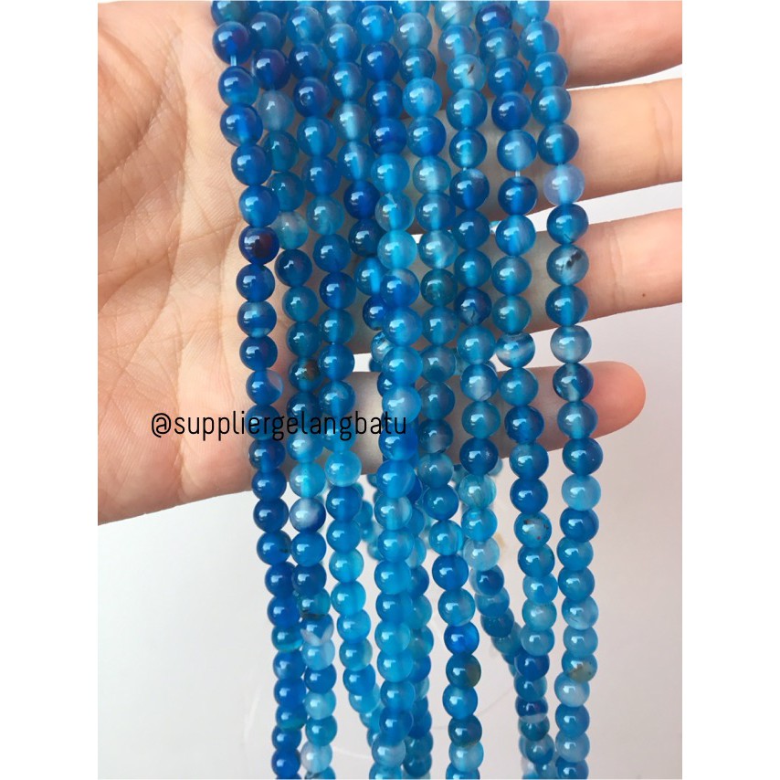 Đá aquamarine Tự Nhiên 6mm Làm Đồ Trang Sức Thủ Công