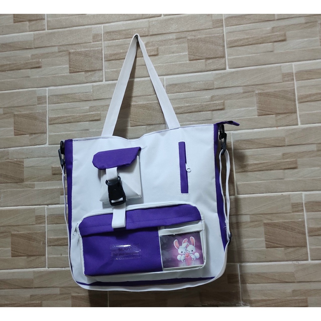 Túi tote đeo chéo thời trang sinh viên học sinh - 2 hộp new