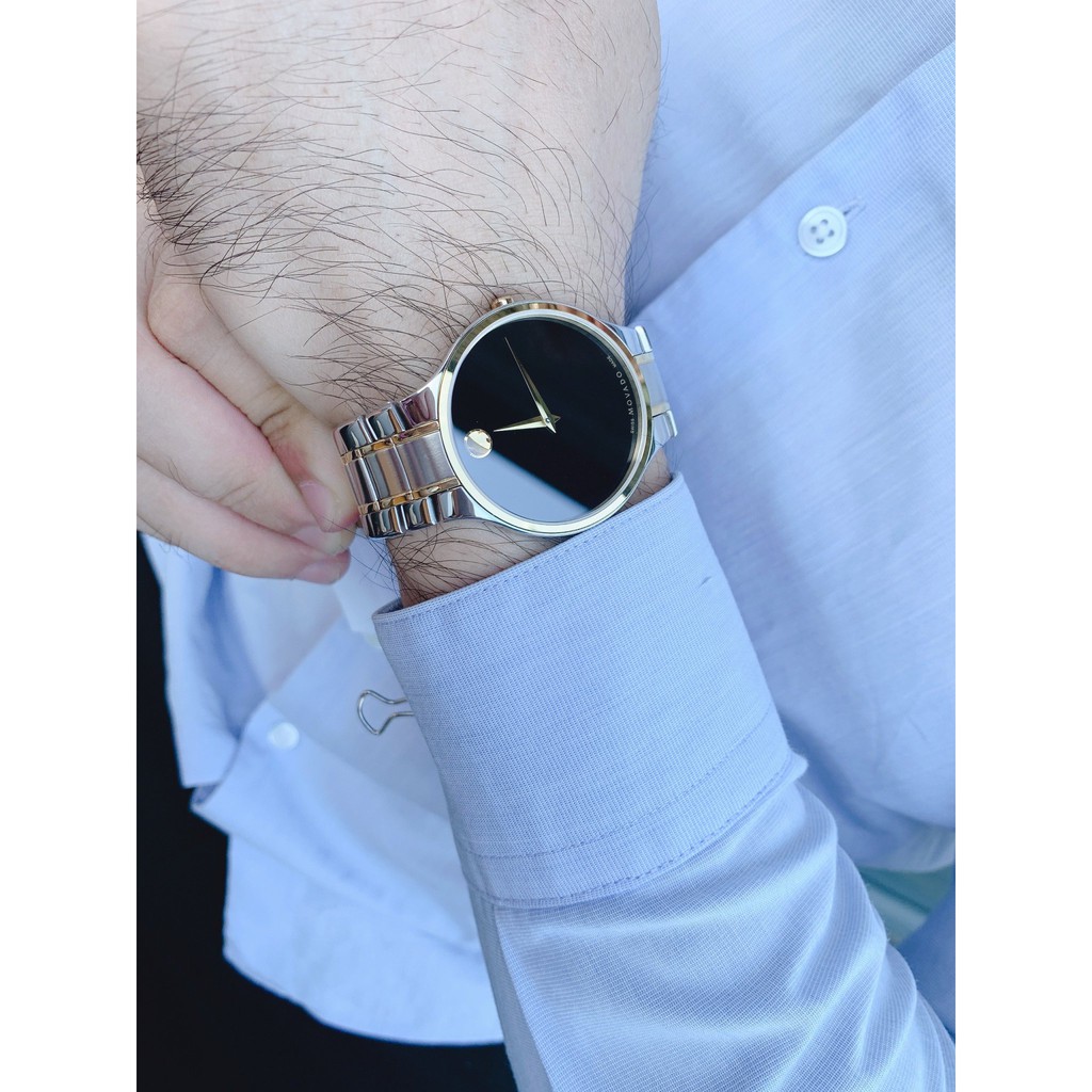 Đồng hồ đôi chính hãng Movado Serio Demi - Máy Pin Thụy Sĩ - Kính Sapphire