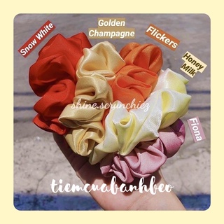 Cột tóc scrunchie vải lụa satin | Tiệm của Bánh Bèo