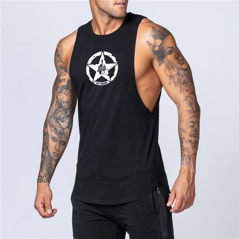 Áo thun ba lỗ in chữ cá tính dành cho nam