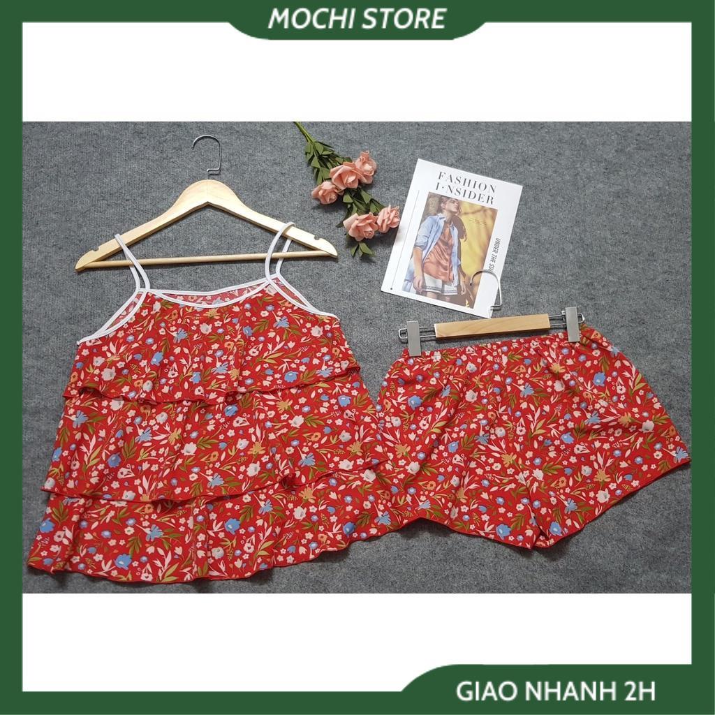 Đồ Ngủ Lụa, Bộ Ngủ 2 Dây Tầng Quần Sọc Họa Tiết Hoa Nhí Chất Lụa Cao Cấp Form Dáng Rộng Dưới 56kg Mặc Vừa. | BigBuy360 - bigbuy360.vn