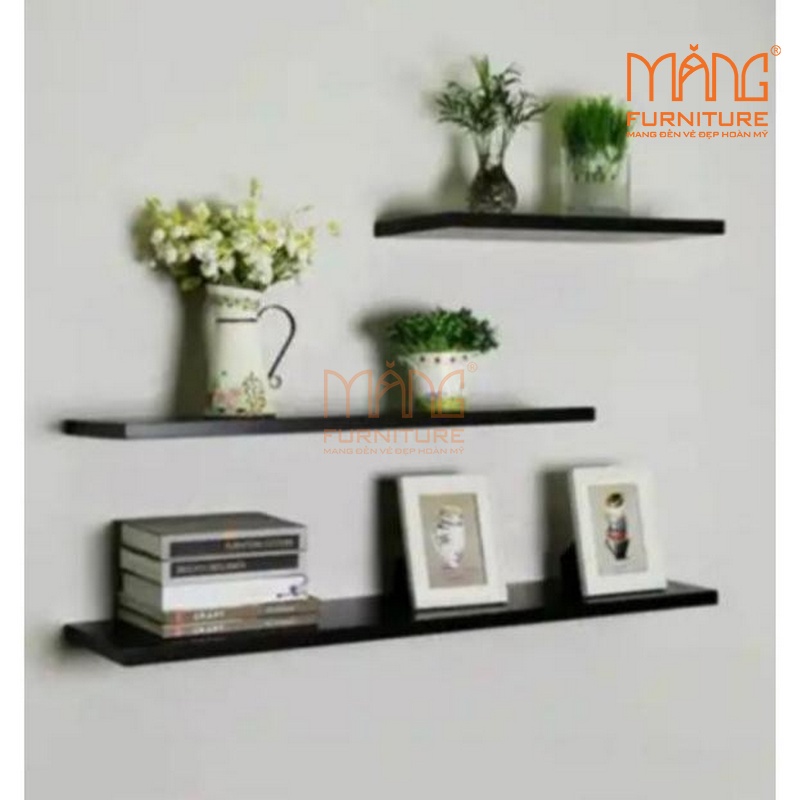 Kệ trang trí treo tường 3 thanh ngang 40x60x80 KTT03