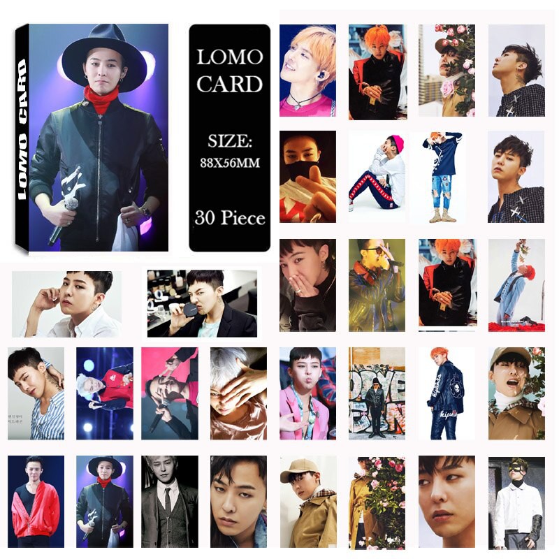 (không hộp) Lomo Big Bang ảnh lomo GD hộp ảnh tập ảnh 30 tấm in hình nhóm nhạc idol