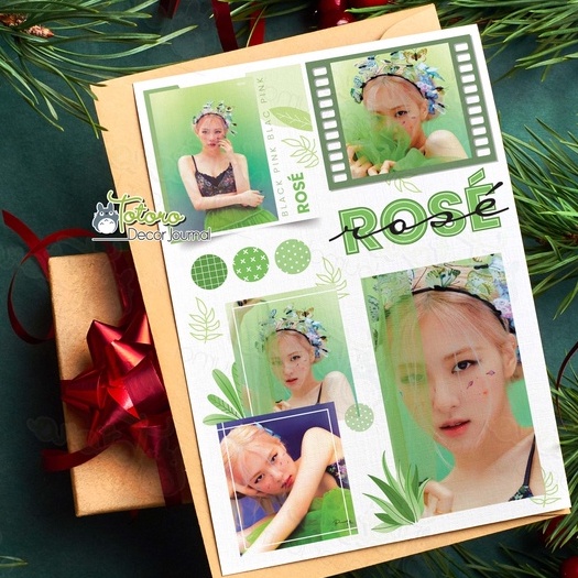 Sticker Rosé Blackpink khổ a6  hoặc a5  chưa cắt