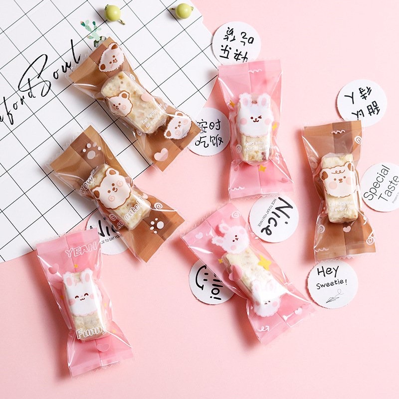 Túi nhựa đựng kẹo nougat hàn miệng 4x9cm