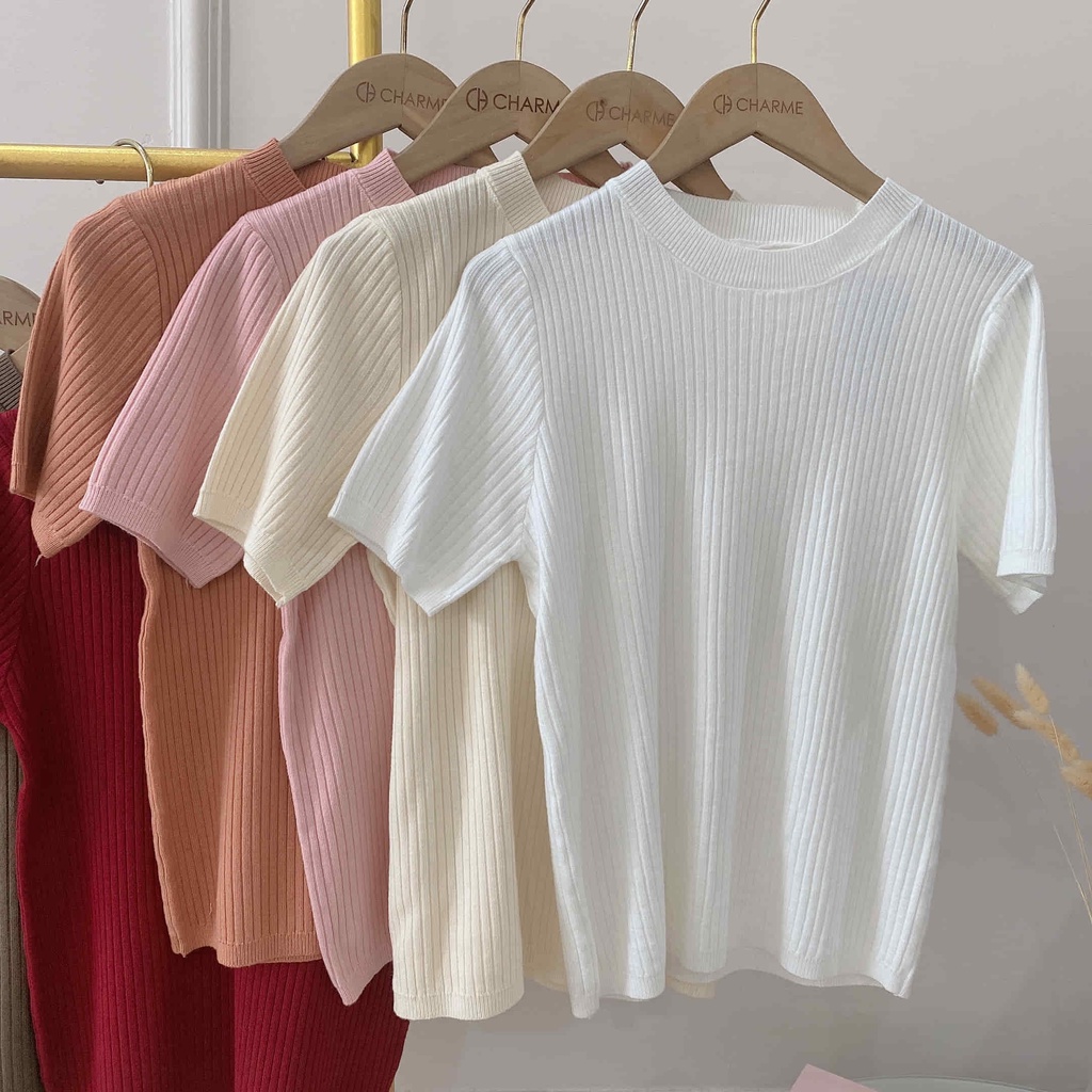  Áo len tăm cộc tay thiết kế Charme 8018 | BigBuy360 - bigbuy360.vn