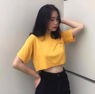 Croptop Tay Lỡ In Hình ☀️