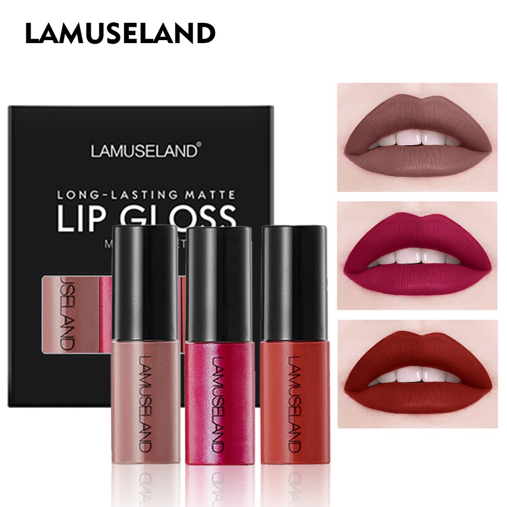 LAMUSELAND Waterproof Long Lasting Liquid Lip Gloss 3.5gx3 L18L13 | BigBuy360 - bigbuy360.vn