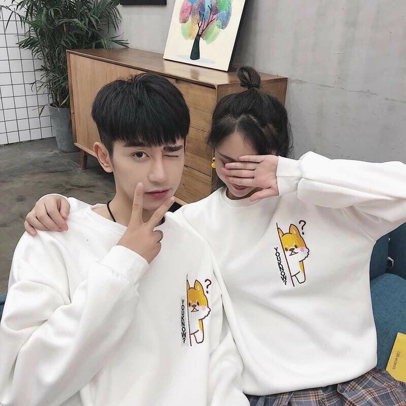 Áo đôi thu đông nam nữ cá tính sweater, hàng loại 1 vải nỉ cao cấp đồ đôi đẹp