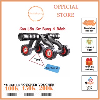 CON LĂN TẬP BỤNG 4 BÁNH ( AB ROLLER AND PUSH UP BAR)