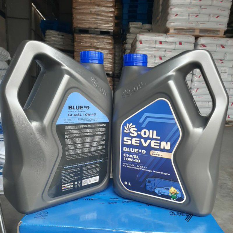 Dầu nhớt ô tô S- Oil Seven Blue #9 CI-4 - 6 lít